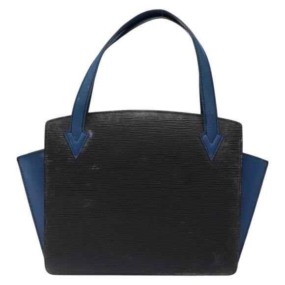 LOUIS VUITTON Epi Bicolor Varenne Hand Bag Black Blue M52385 - Picture 13 of 16